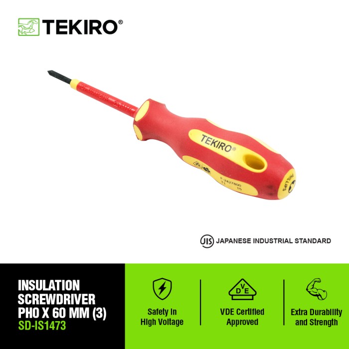 TEKIRO OBENG LISTRIK PH0 X 60 MM (3) /OBENG LISTRIK