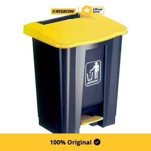 Krisbow Dust Bin Tempat Sampah Plastik Dengan Pedal 45 Ltr