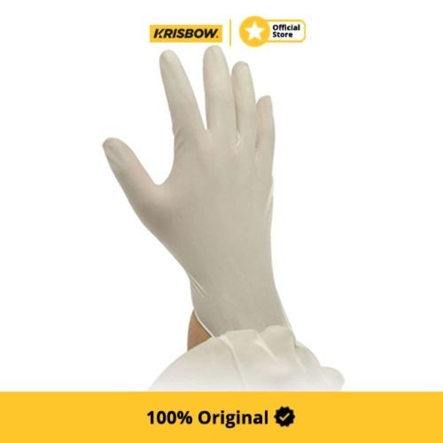 Krisbow Set Glove Sarung Tangan Pengaman Latex 100 Pcs Uk M