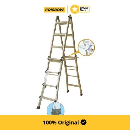 Krisbow Ladder Tangga Lipat Aluminium 3.9 Mtr