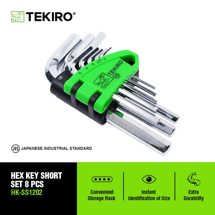 TEKIRO KUNCI L SET 8 PCS MM (PENDEK) /KUNCI L SET