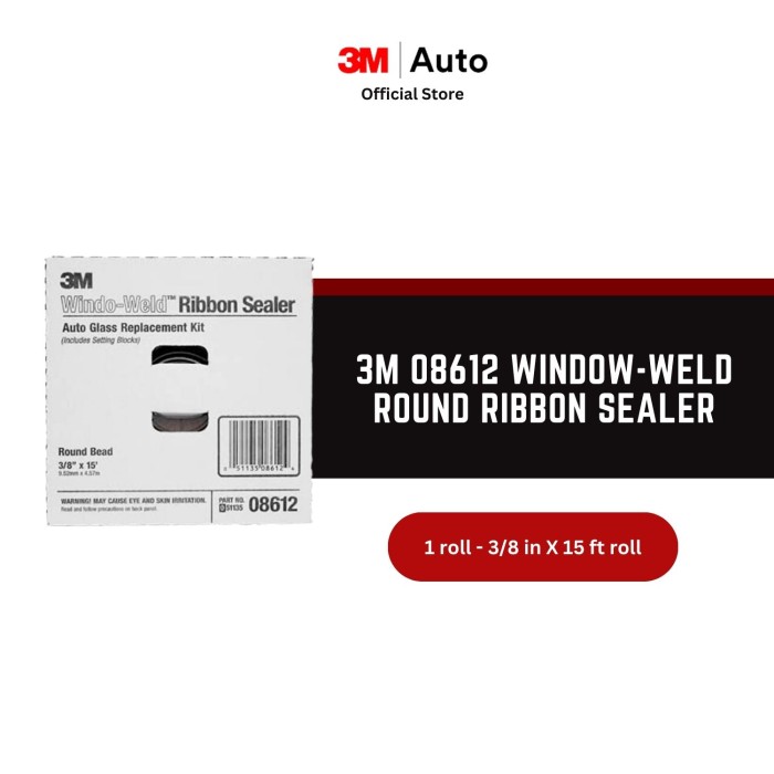 3M™ 08612 Window-Weld Round Ribbon Sealer size: 3/