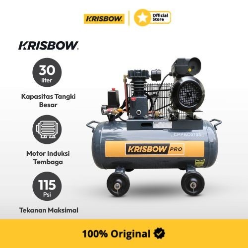 Krisbow Air Compressor Kompresor Angin 3/4Hp 8 Bar Cppbc0703