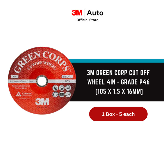 3M™ Green Corp Cut Off Wheel 4in - Grade P46 - 1 B