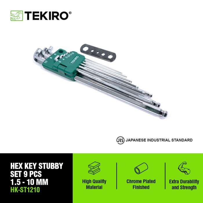 TEKIRO KUNCI L SET STUBBY 9 PCS / KUNCI L SET / TOOLS / ALAT PERKAKAS