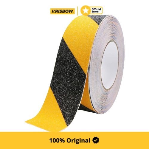 Krisbow Isolasi Anti Slip 5 Cm X 20 Mtr - Hitam/Kuning
