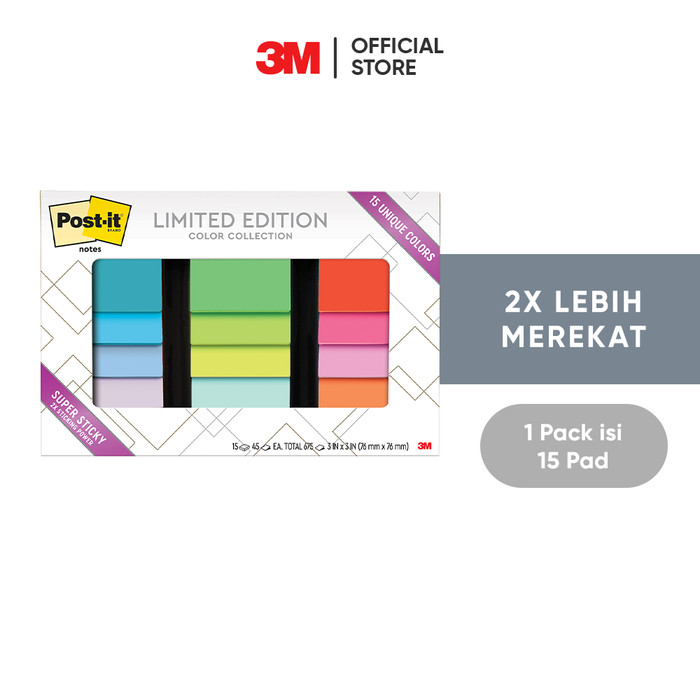 3M™ Post-it® Super Sticky Limited Edition, 654-15S