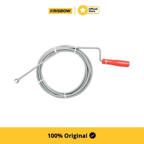 Krisbow Drain Auger Alat Pembersih Pipa Pembuangan 9 Mmx5Mtr