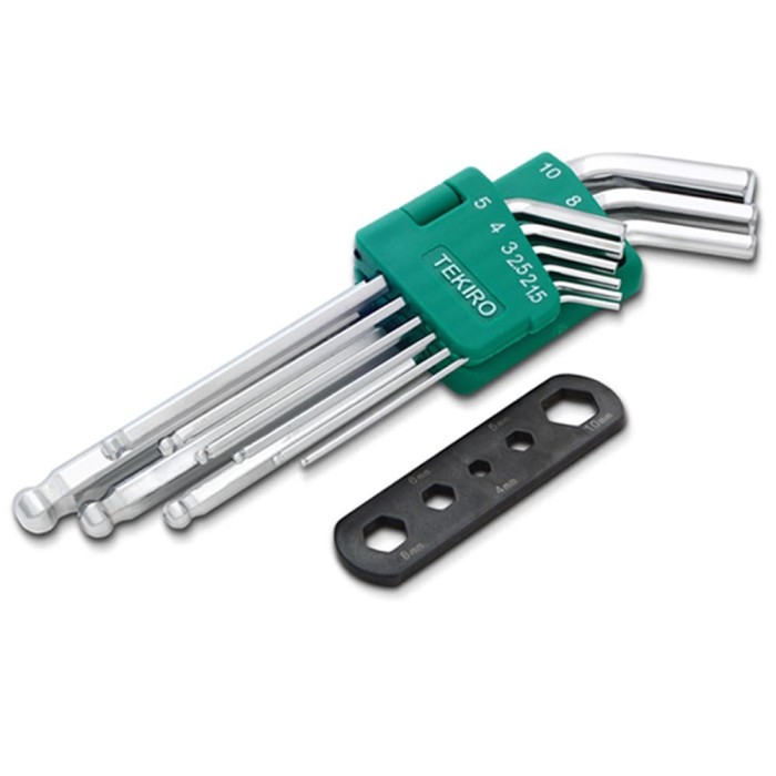TEKIRO KUNCI L SET 120 DERAJAT 9 PCS / KUNCI L SET/TOOLS/ALAT PERKAKAS