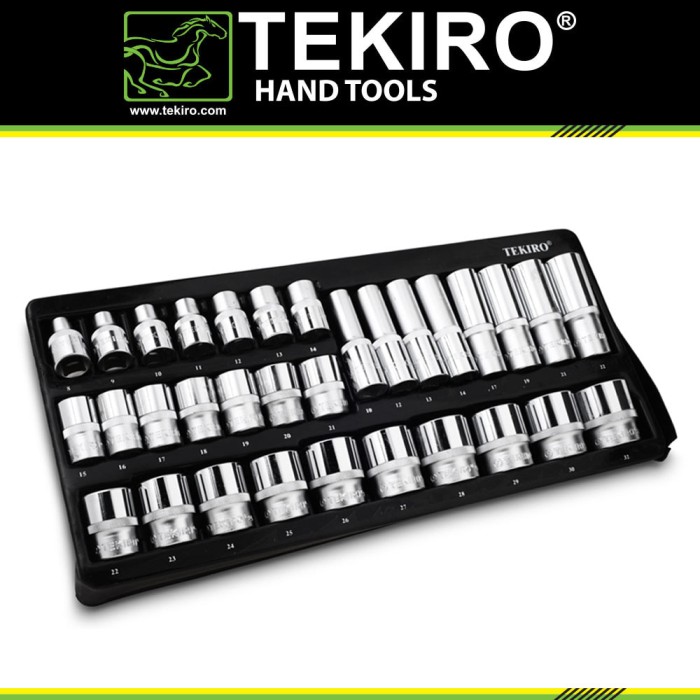 Tekiro Tool Tray Set 1/2" 32 Pcs Cabinet
