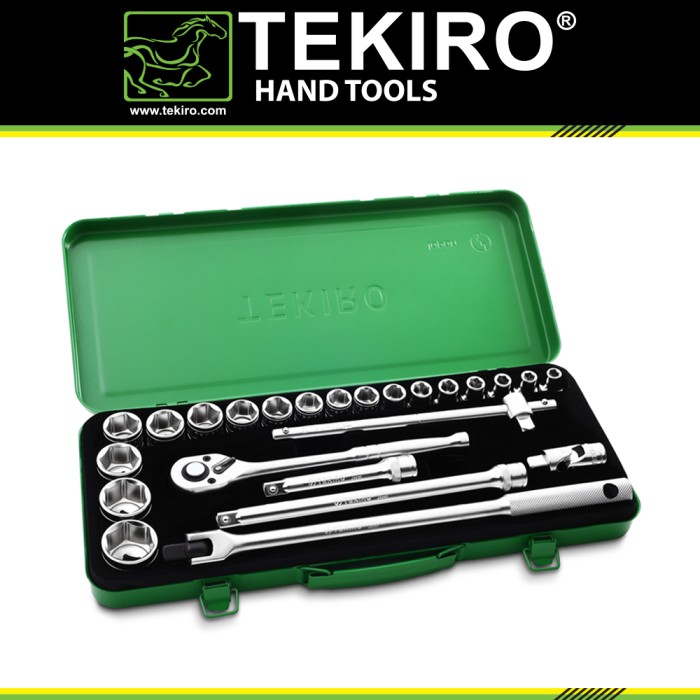 Tekiro Kunci Sock Set 1/2" 24 Pcs (12 PT) 8 - 32 MM