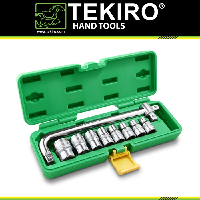 TEKIRO 1/2 INCH SET 6 PT 8 - 24 MM PLASTIK 10 PCS / KUNCI SOCK SET