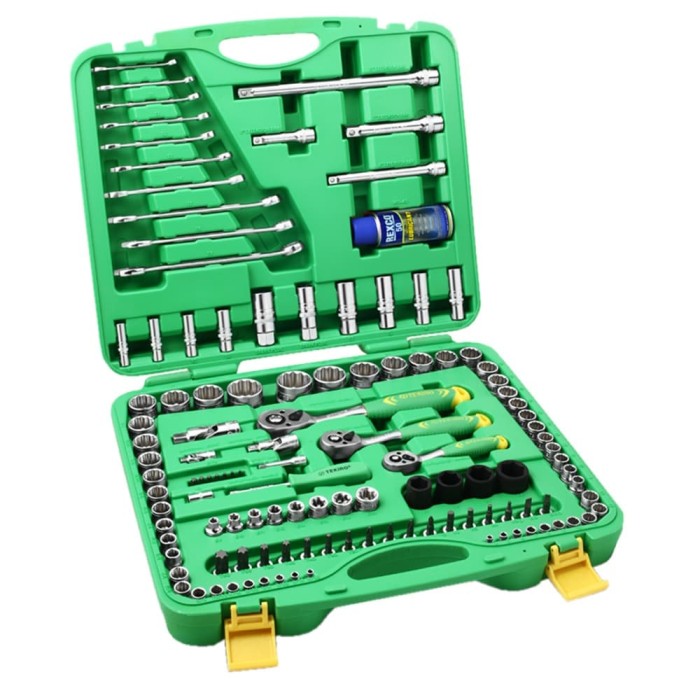 TEKIRO 1/4" - 3/8" - 1/2" DR. SOCKET SET 12 PT (SM) 120 PCS