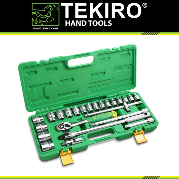 Tekiro Kunci Sock Set 1/2" DR 24 Pcs 12 PT 8 - 32 MM (Plastik)