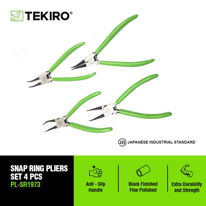 TEKIRO TANG SNAP RING SET 4 PCS 7" / SNAP RING SET / SNAP RING / TOOLS