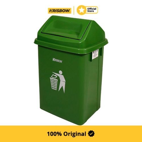Krisbow Dust Bin Tempat Sampah Plastik 10 Ltr - Hijau