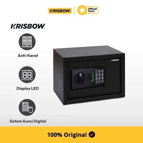 Krisbow Home Safe Brankas Besi 25X35.5X25 Cm Mrhs200 - Hitam