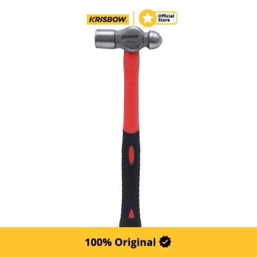 Krisbow Ballpeen Hammer Palu Konde Handle Rubber 453 Gr