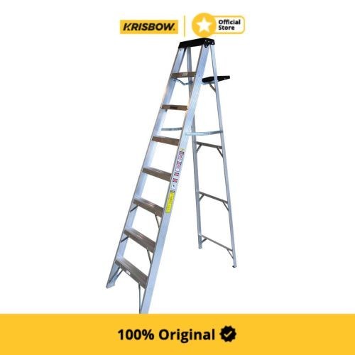 Krisbow Tangga Lipat Aluminium Heavy Duty 8 Steps 2.4 meter