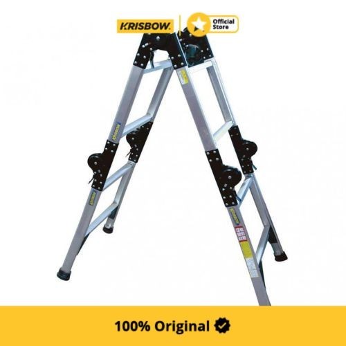 Krisbow Ladder Adjustable Tangga Lipat Aluminium 5 Mtr