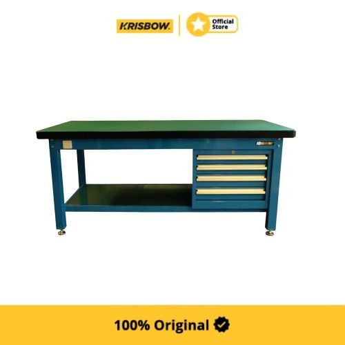 Krisbow Meja Workshop 4 Laci 180X75X80 Cm - Biru