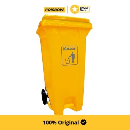 Krisbow Dust Bin Tempat Sampah Outdoor Pedal Tutup 240 Ltr