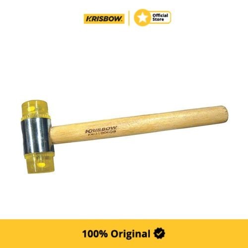 Krisbow Hammer Palu Plastik Dengan Handle Kayu 3 Cm