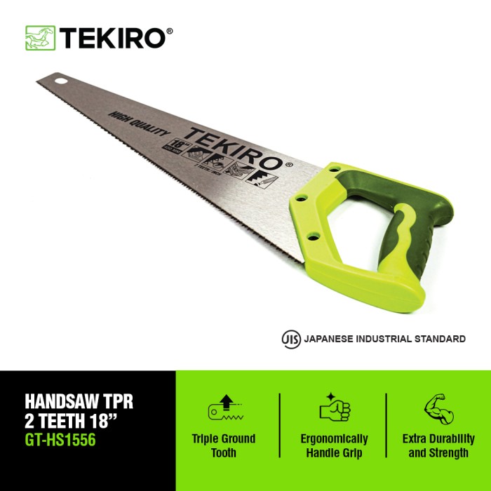 TEKIRO GERGAJI TANGAN GAGANG TPR 18 INCH 2 MATA