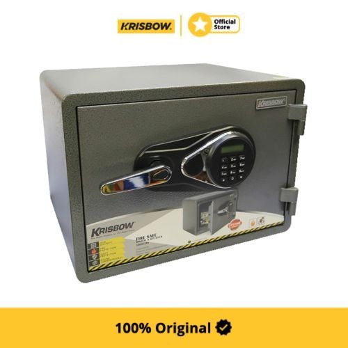 Krisbow Fire Safe Box Brankas Tahan Api 46X47X53 Cm - Hitam