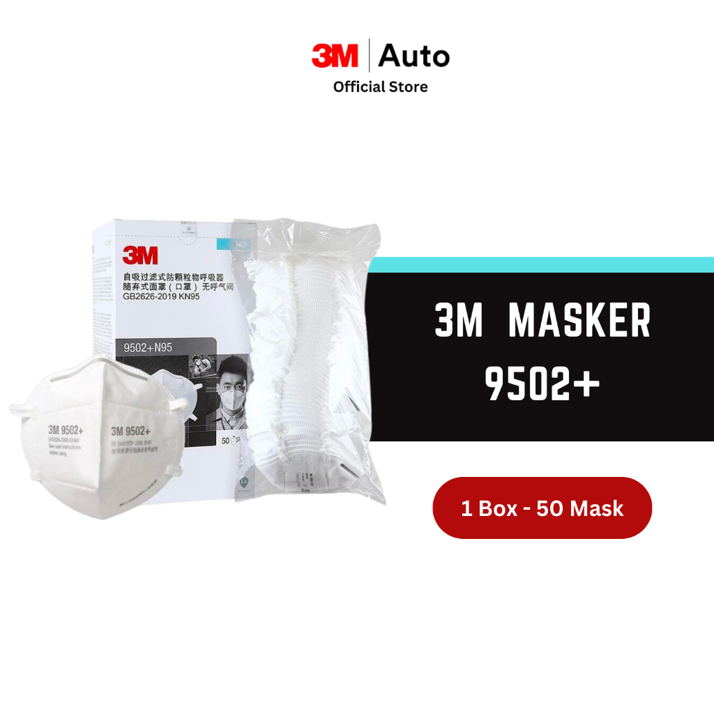 3M 9502+ Masker N95 Particulate Respirator - 1 Box