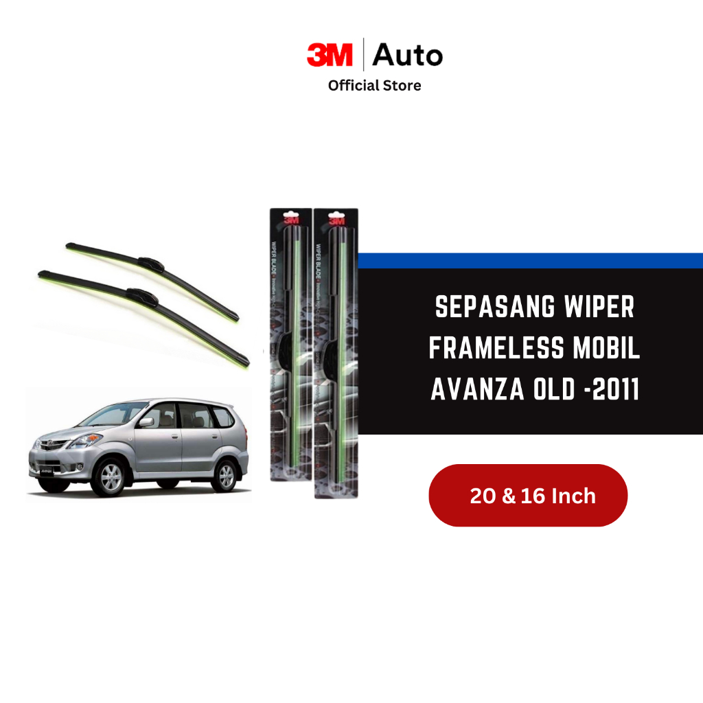 3M Wiper Frameless Mobil Toyota Avanza - Ukuran 20