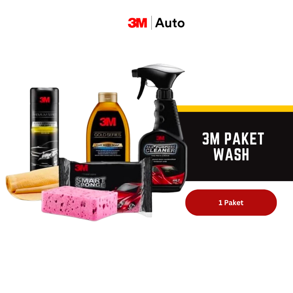 3M Auto Paket Wash - Perawatan Mobil - Shampoo  Sp